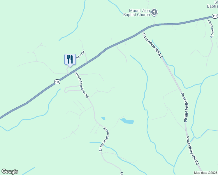 map of restaurants, bars, coffee shops, grocery stores, and more near 213 Foothills Drive in Murrayville