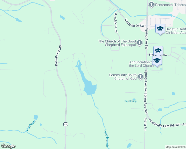 map of restaurants, bars, coffee shops, grocery stores, and more near 1622 Lake Cove Drive in Decatur