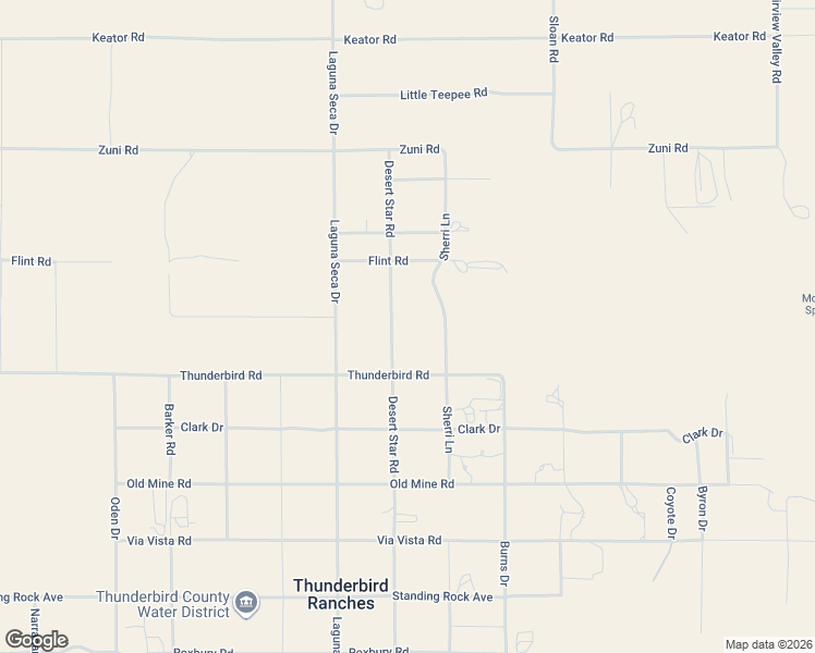 map of restaurants, bars, coffee shops, grocery stores, and more near 15387 Desert Star Road in Apple Valley
