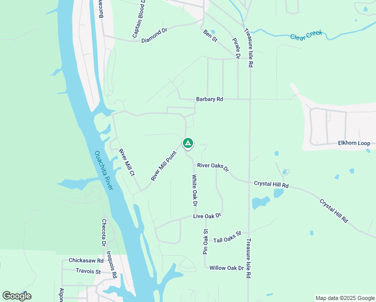 map of restaurants, bars, coffee shops, grocery stores, and more near 200 River Oaks Drive in Garland County
