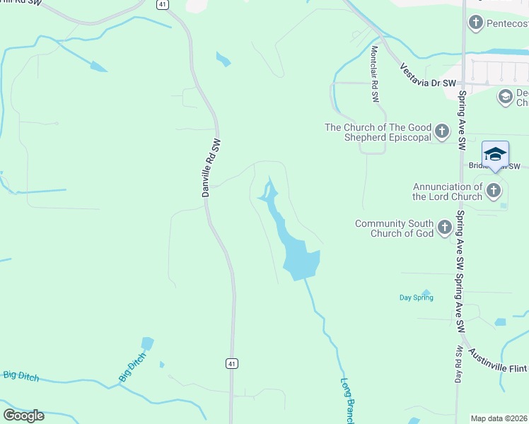 map of restaurants, bars, coffee shops, grocery stores, and more near 3722 Timberlake Court Southwest in Decatur