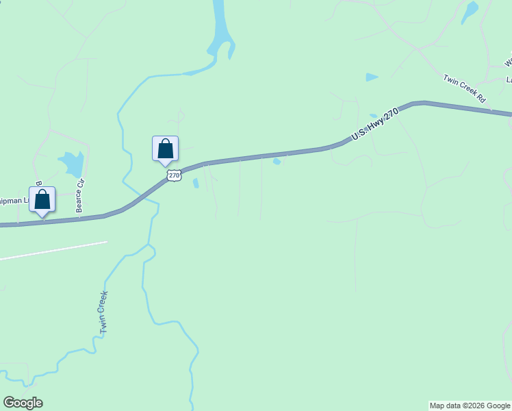 map of restaurants, bars, coffee shops, grocery stores, and more near 71 Yeaman Lane in Mount Ida