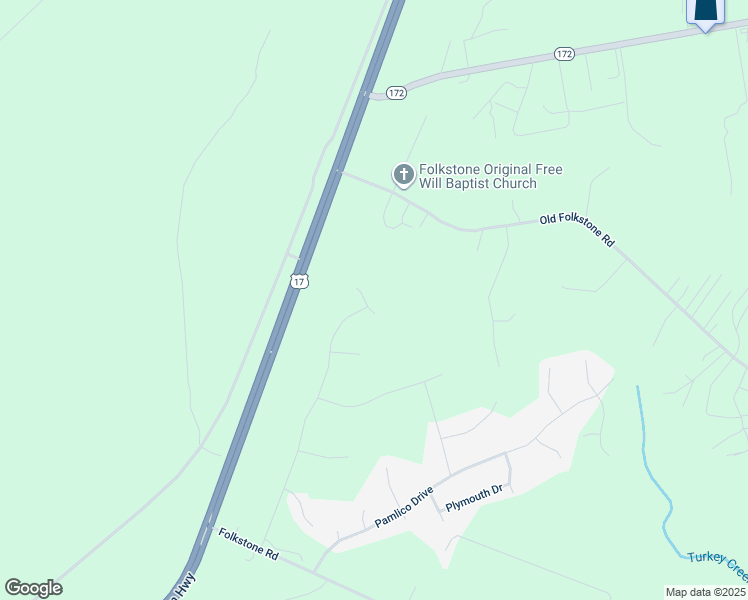 map of restaurants, bars, coffee shops, grocery stores, and more near 298 Currituck Drive in Holly Ridge