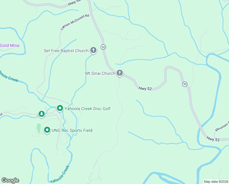 map of restaurants, bars, coffee shops, grocery stores, and more near 112 Halls Mill Rd in Dahlonega