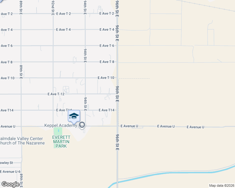 map of restaurants, bars, coffee shops, grocery stores, and more near East Avenue T-12 in Juniper Hills