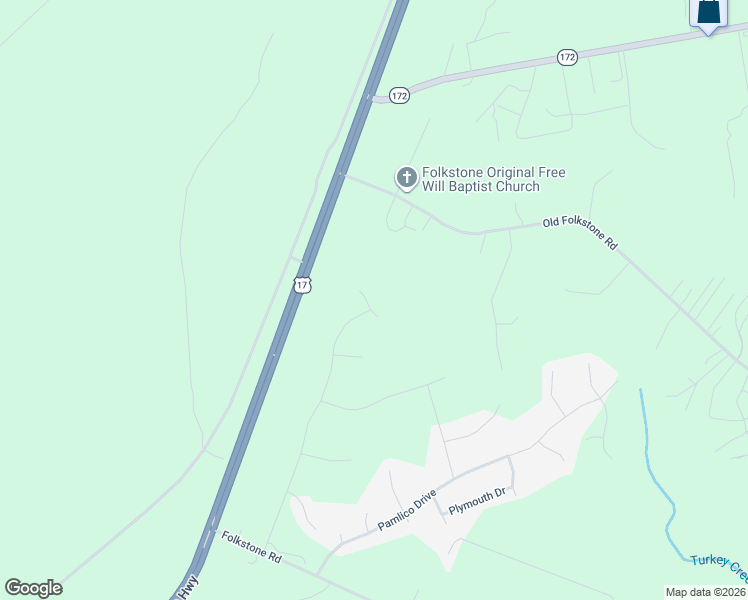 map of restaurants, bars, coffee shops, grocery stores, and more near 298 Currituck Drive in Holly Ridge