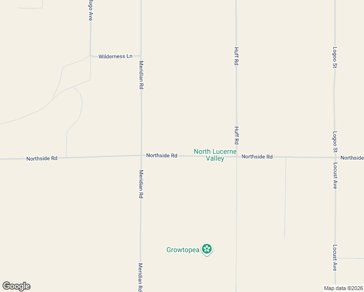 map of restaurants, bars, coffee shops, grocery stores, and more near North Side Road in Lucerne Valley