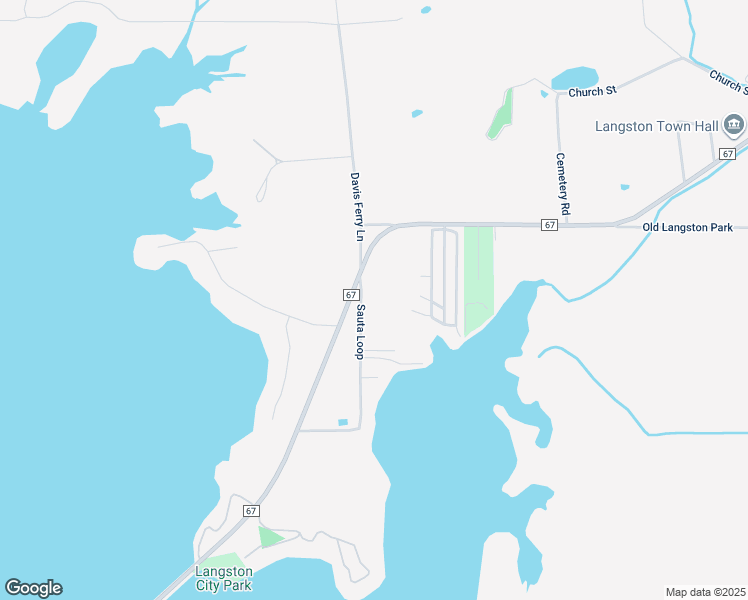 map of restaurants, bars, coffee shops, grocery stores, and more near 44 Sauta Loop in Langston