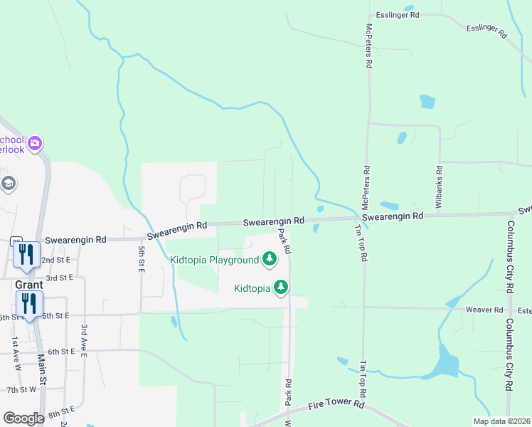 map of restaurants, bars, coffee shops, grocery stores, and more near 21 Echota Ridge in Grant