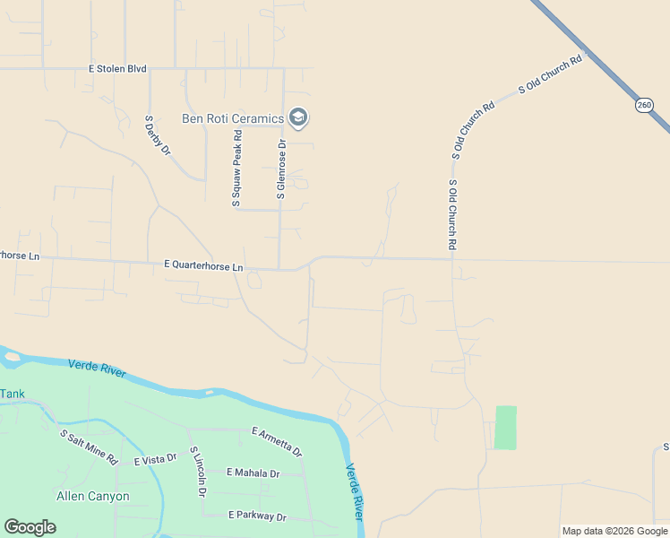 map of restaurants, bars, coffee shops, grocery stores, and more near 1095 East Quarterhorse Lane in Camp Verde