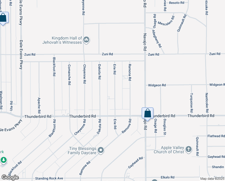 map of restaurants, bars, coffee shops, grocery stores, and more near 15464 Erie Road in Apple Valley