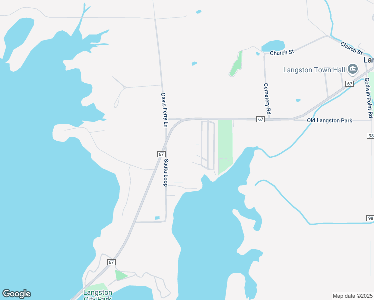 map of restaurants, bars, coffee shops, grocery stores, and more near 44 Sauta Loop in Langston