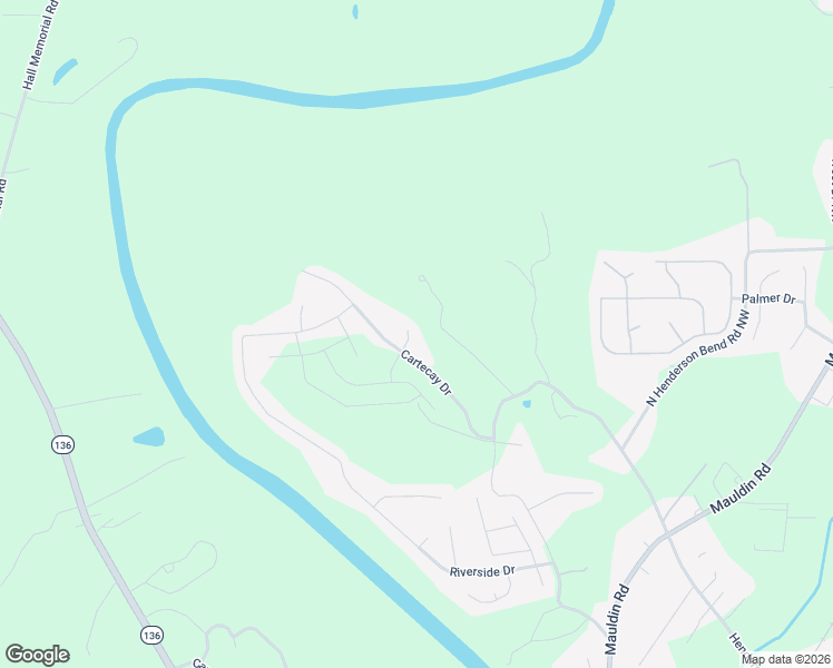 map of restaurants, bars, coffee shops, grocery stores, and more near 105 Etowah Court in Calhoun