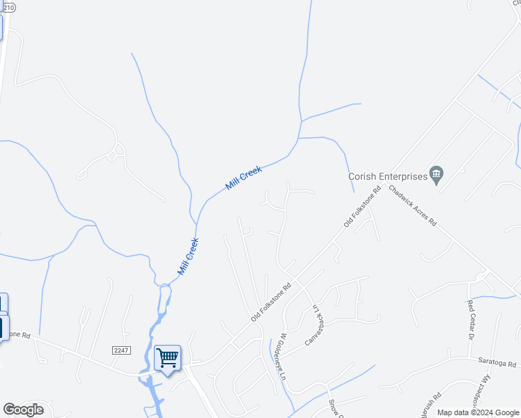 map of restaurants, bars, coffee shops, grocery stores, and more near McKenzie Place in Onslow County