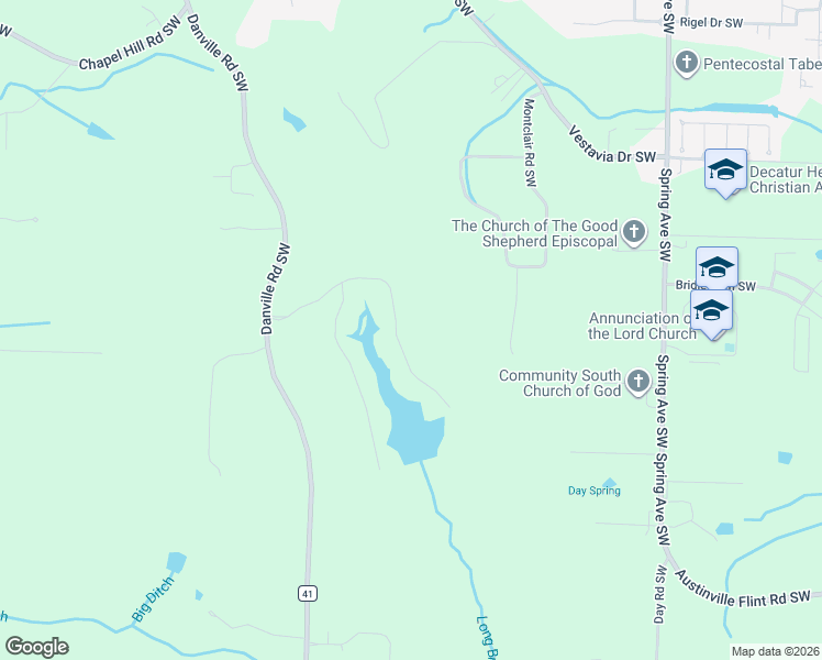 map of restaurants, bars, coffee shops, grocery stores, and more near 1634 Lake Cove Drive in Decatur