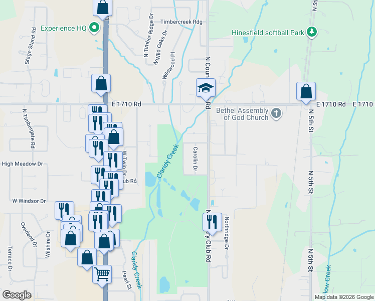 map of restaurants, bars, coffee shops, grocery stores, and more near 220 Blank in Duncan