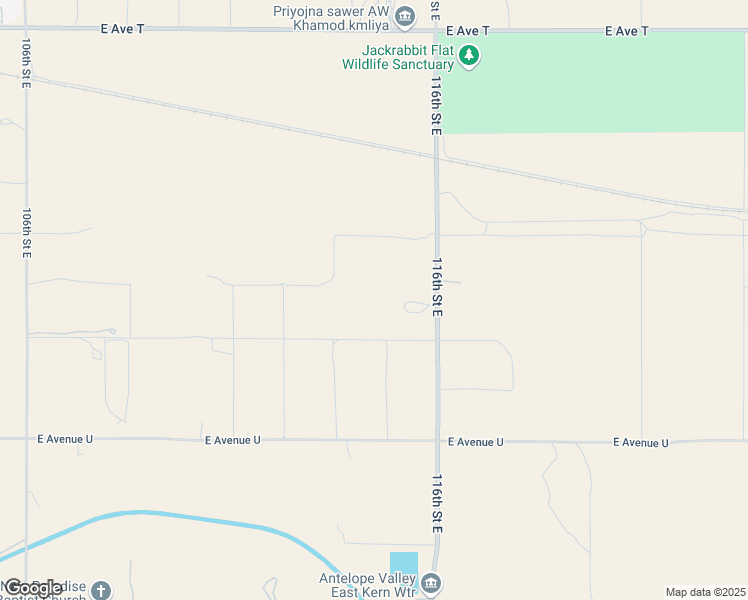 map of restaurants, bars, coffee shops, grocery stores, and more near 115th Street East in Los Angeles County