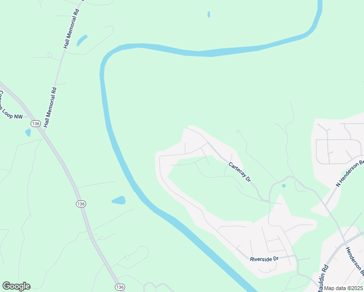 map of restaurants, bars, coffee shops, grocery stores, and more near 784 Riverside Drive in Calhoun