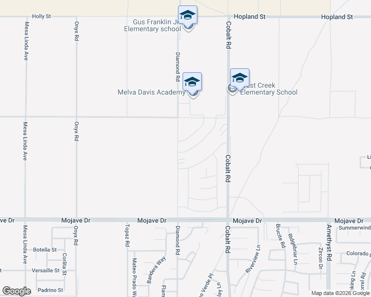 map of restaurants, bars, coffee shops, grocery stores, and more near 13126 Sierra Blanca Way in Victorville