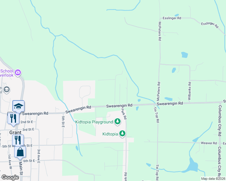 map of restaurants, bars, coffee shops, grocery stores, and more near 81 Echota Ridge in Grant
