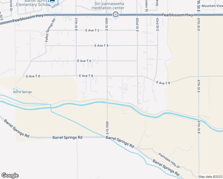 map of restaurants, bars, coffee shops, grocery stores, and more near 35918 40th Street East in Palmdale