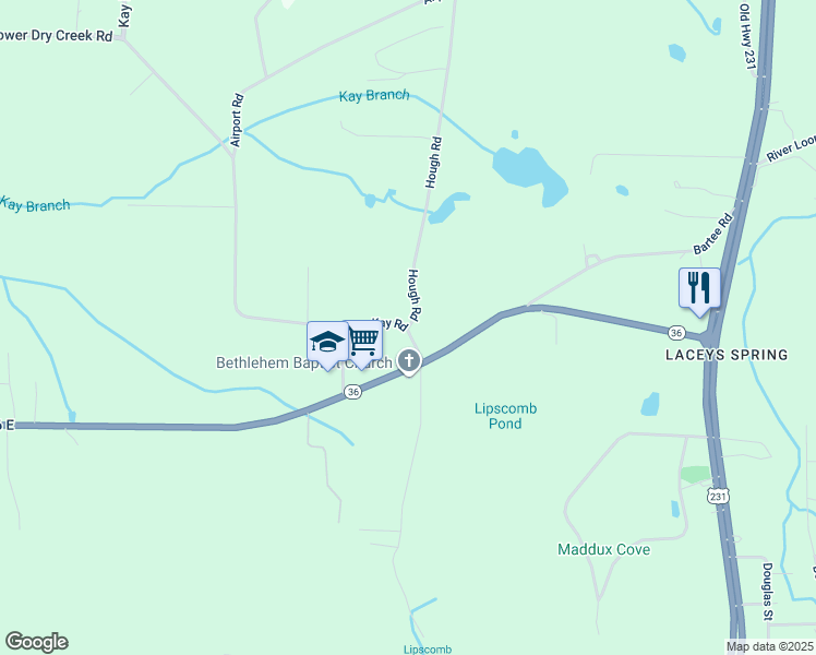 map of restaurants, bars, coffee shops, grocery stores, and more near in Laceys Spring