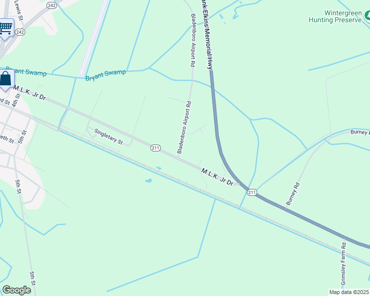 map of restaurants, bars, coffee shops, grocery stores, and more near 127-299 Bladenboro Airport Road in Bladenboro