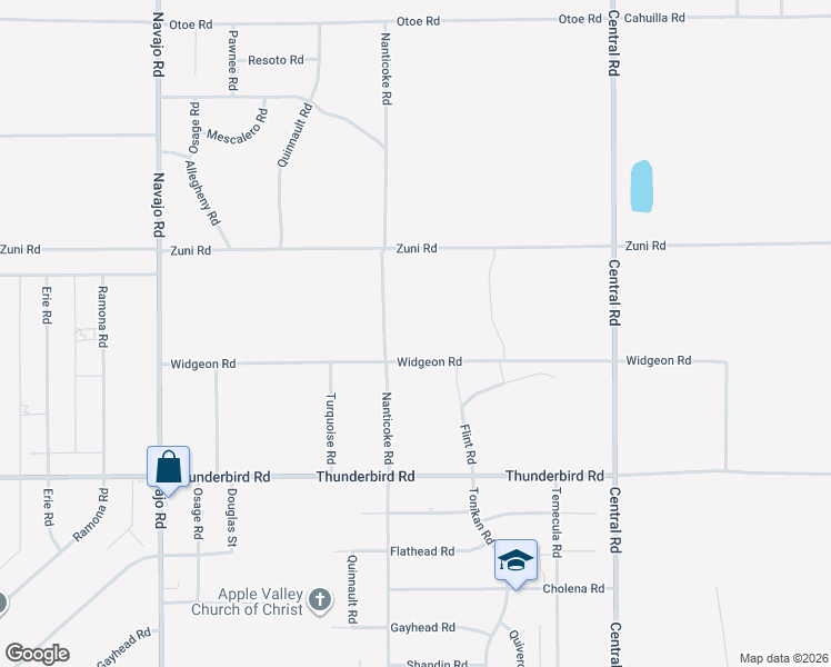 map of restaurants, bars, coffee shops, grocery stores, and more near 22200 Flint Road in Apple Valley