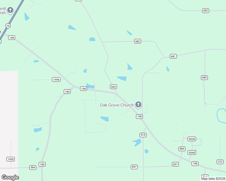 map of restaurants, bars, coffee shops, grocery stores, and more near 1033 Oak Grove Road in Rainsville