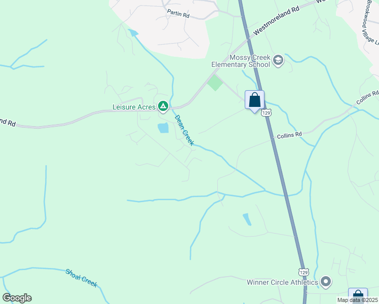 map of restaurants, bars, coffee shops, grocery stores, and more near 296 Leisure Acres Drive in Cleveland