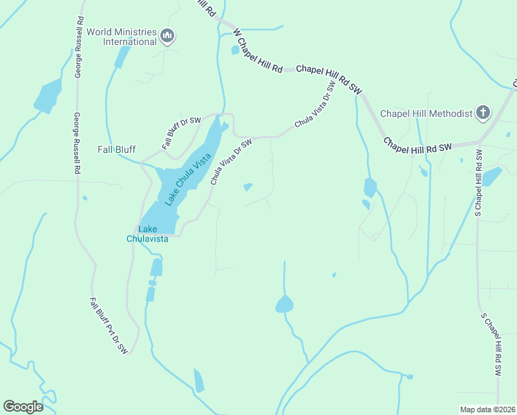 map of restaurants, bars, coffee shops, grocery stores, and more near 3542 Chula Vista Ridge Drive Southwest in Decatur