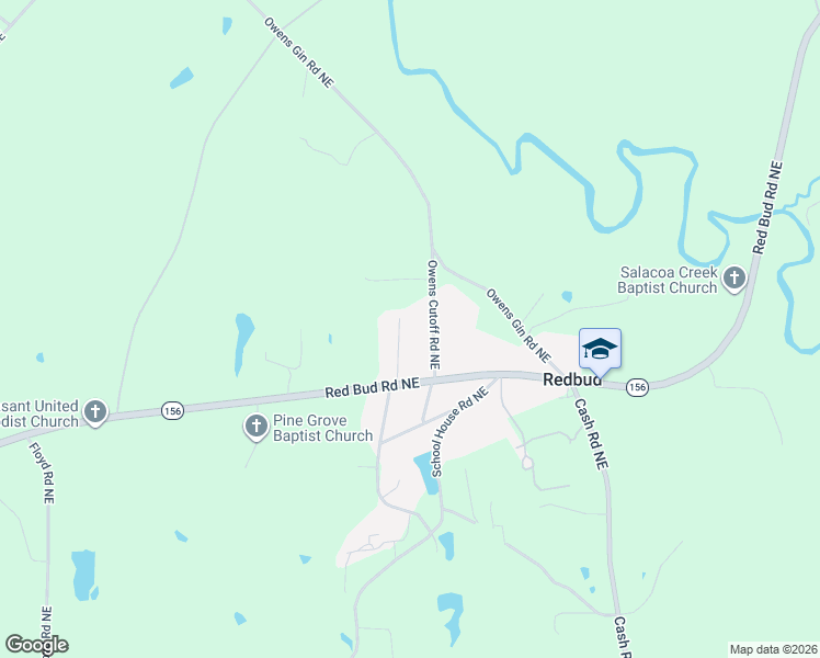 map of restaurants, bars, coffee shops, grocery stores, and more near 159 Webb Drive Northeast in Calhoun