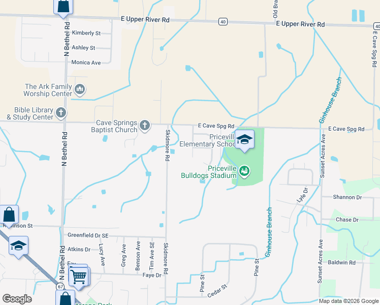 map of restaurants, bars, coffee shops, grocery stores, and more near 535 Skidmore Road in Decatur