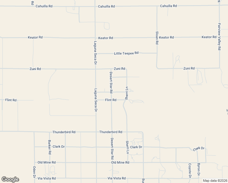 map of restaurants, bars, coffee shops, grocery stores, and more near 15550 Desert Star Road in Apple Valley