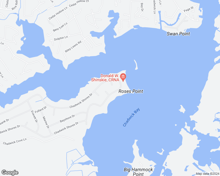 map of restaurants, bars, coffee shops, grocery stores, and more near 116 Shell Court in Sneads Ferry