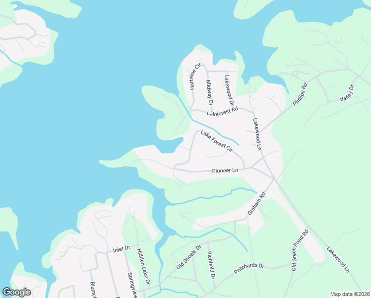 map of restaurants, bars, coffee shops, grocery stores, and more near 326 Lake Forest Circle in Anderson