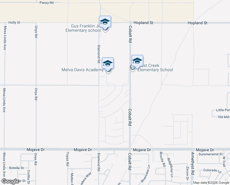 map of restaurants, bars, coffee shops, grocery stores, and more near 13199 Santa Clara Way in Victorville