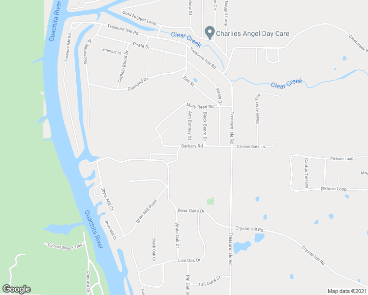 map of restaurants, bars, coffee shops, grocery stores, and more near 173 Barbary Road in Hot Springs