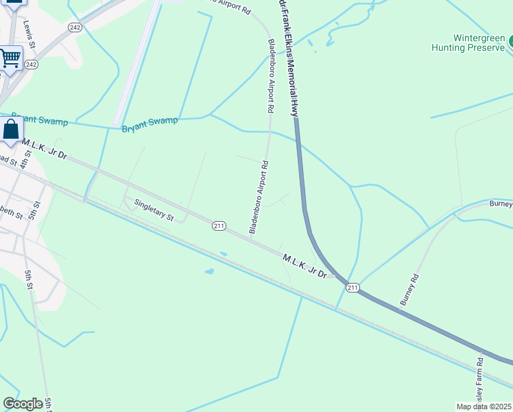 map of restaurants, bars, coffee shops, grocery stores, and more near 127 Bladenboro Airport Road in Bladenboro