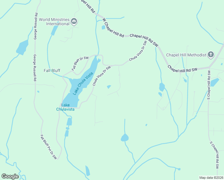 map of restaurants, bars, coffee shops, grocery stores, and more near 3542 Chula Vista Ridge Drive Southwest in Decatur