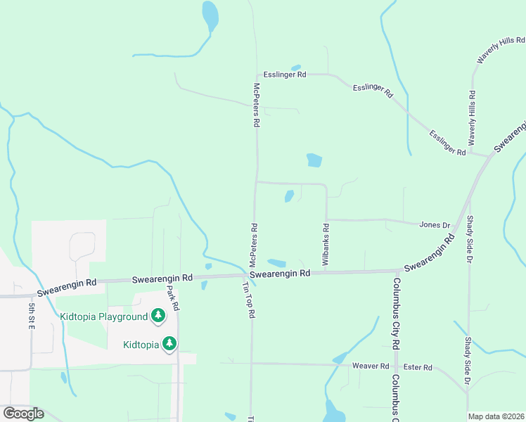 map of restaurants, bars, coffee shops, grocery stores, and more near 120 McPeters Road in Grant