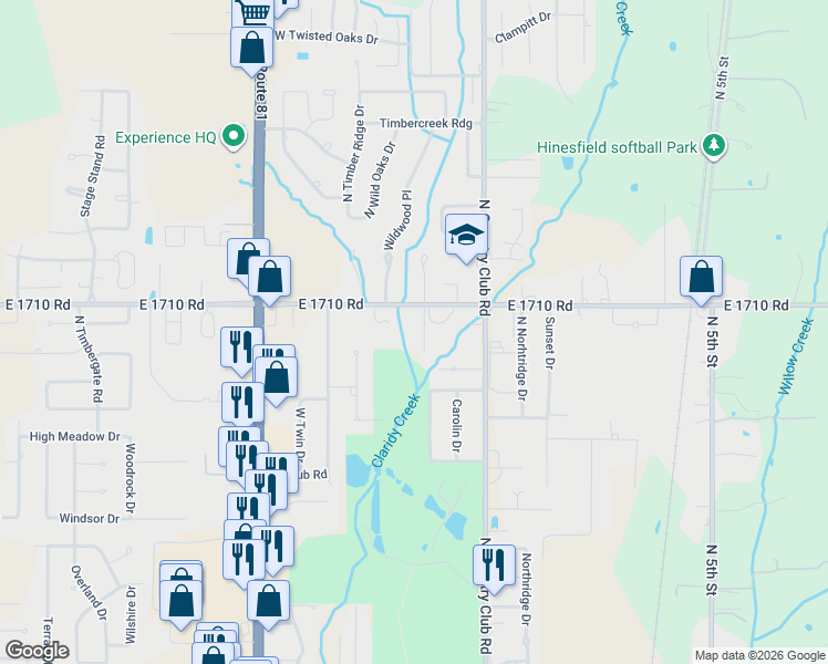 map of restaurants, bars, coffee shops, grocery stores, and more near 1108 West Plato Road in Duncan