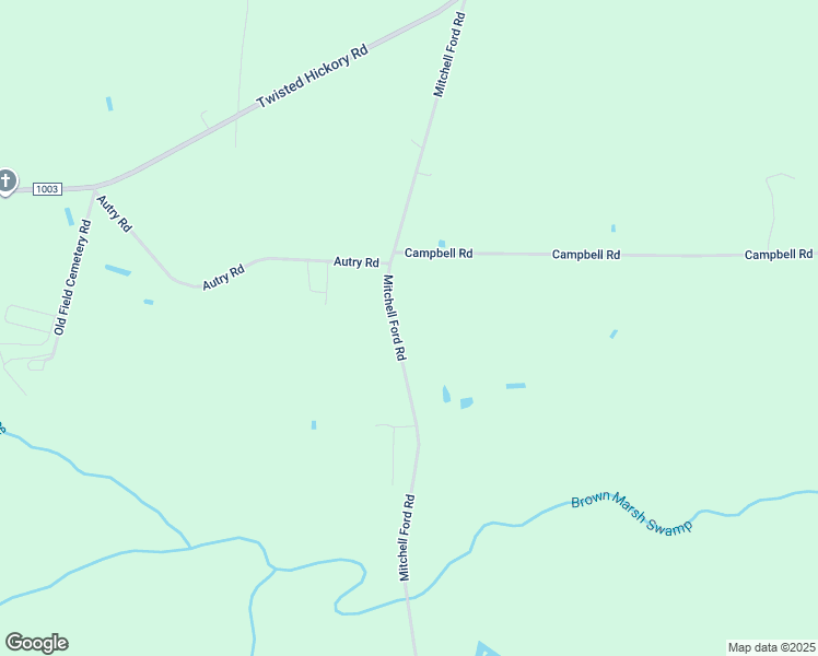 map of restaurants, bars, coffee shops, grocery stores, and more near North Mitchell Ford Road in Clarkton