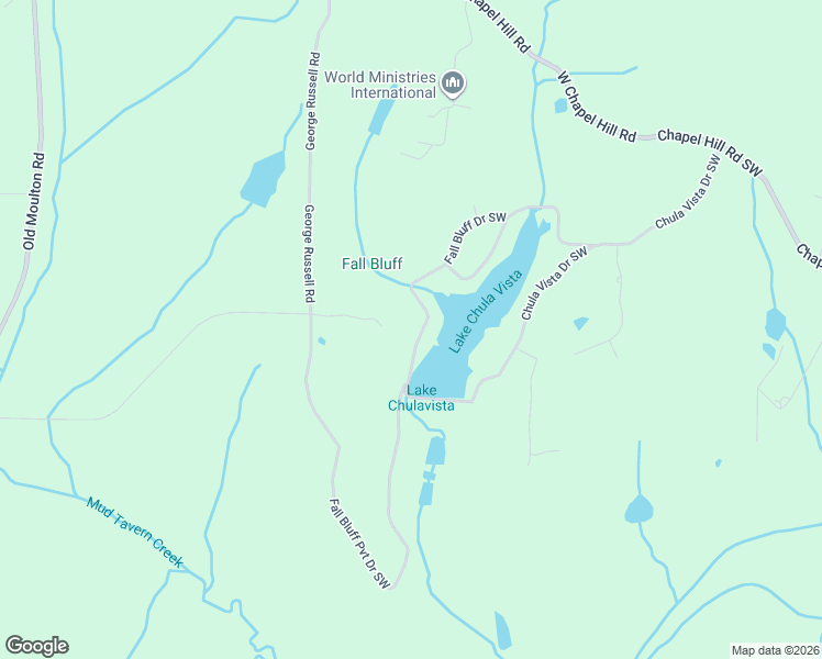map of restaurants, bars, coffee shops, grocery stores, and more near 3913 Fall Bluff Drive Southwest in Decatur