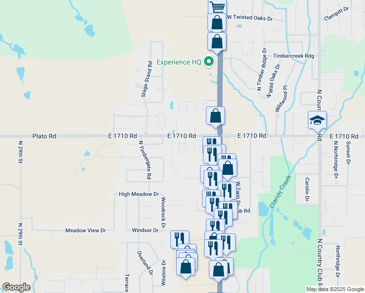 map of restaurants, bars, coffee shops, grocery stores, and more near 1640 West Plato Road in Duncan