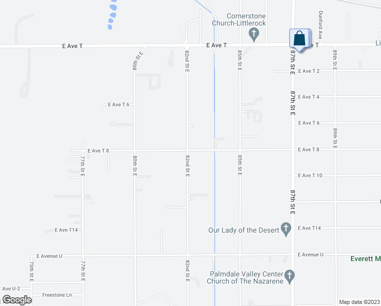 map of restaurants, bars, coffee shops, grocery stores, and more near 35952 82nd Street East in Littlerock
