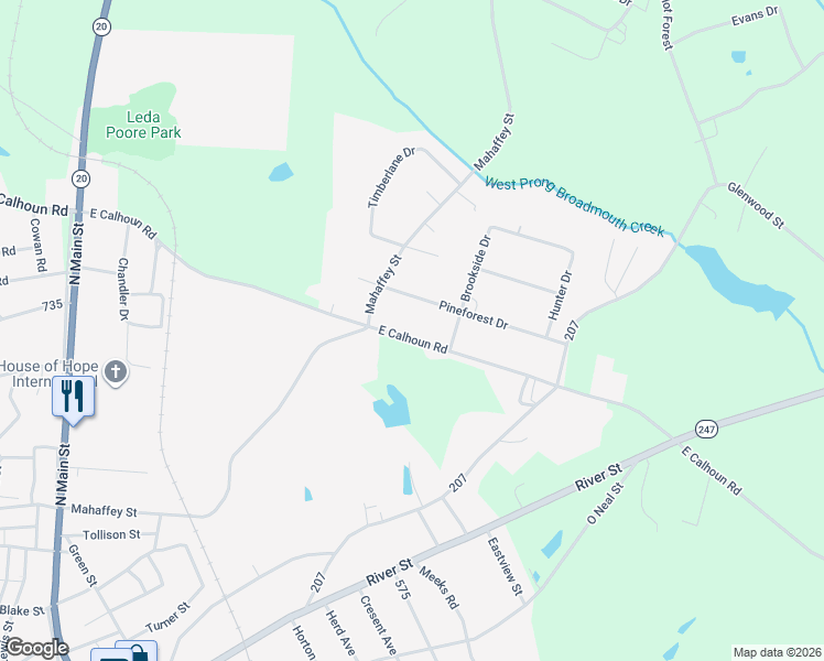 map of restaurants, bars, coffee shops, grocery stores, and more near 307 Calhoun Road in Belton