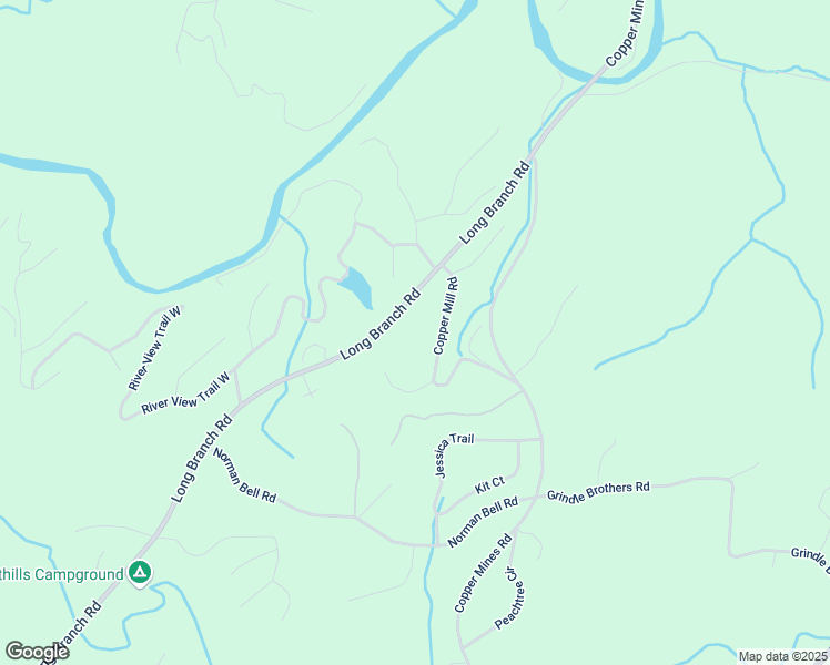 map of restaurants, bars, coffee shops, grocery stores, and more near 146 Copper Mill Road in Dahlonega
