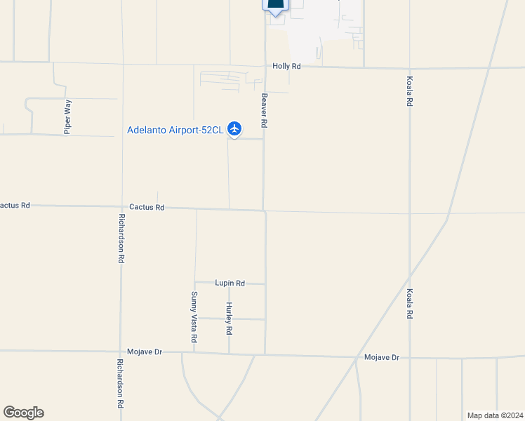 map of restaurants, bars, coffee shops, grocery stores, and more near Cactus Road in Phelan