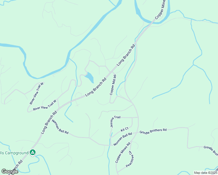 map of restaurants, bars, coffee shops, grocery stores, and more near 146 Copper Mill Road in Dahlonega